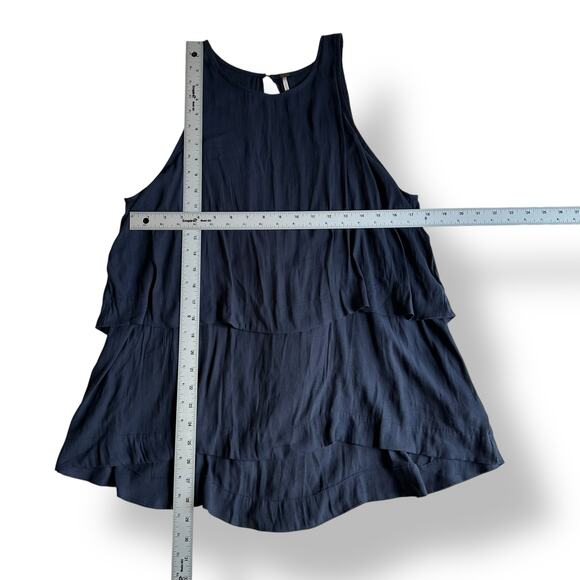 Free People Tank Layers in Love Tunic Top Womens Size M Navy Blue Boho - Picture 3 of 7